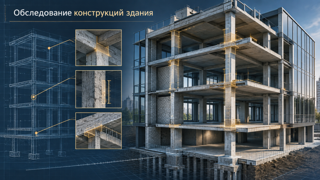 Обследование конструкций здания